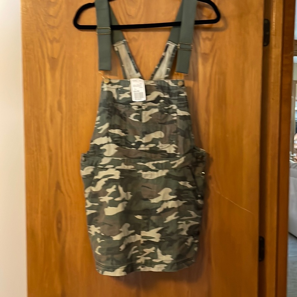 Camo overall skirt